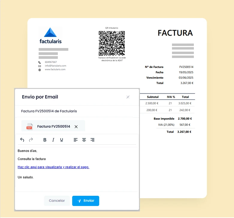Módulo para crear y enviar facturas