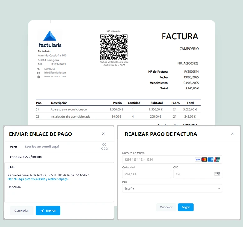 Cobra tus facturas por Stripe o por remesas bancarias